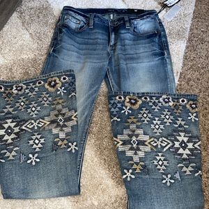 BRAND NEW AZTEC BOOT CUT MISS ME JEANS